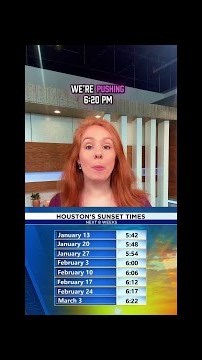 Longer days are coming to Houston