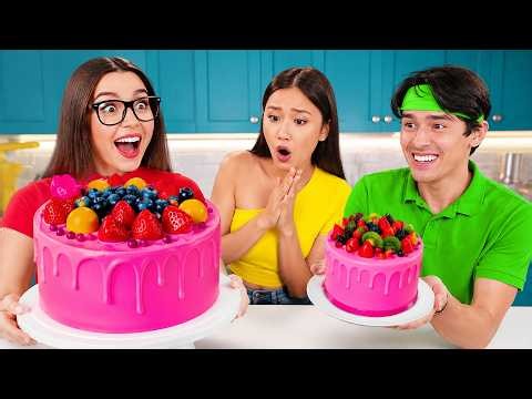 BIG 🍕 vs SMALL 🍽️ Plate Challenge! Who Gets the Best Meal? 🤯