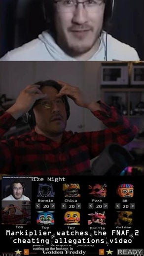 Markiplier REMEMBERS how he cheated FNAF 2 10/20 mode?