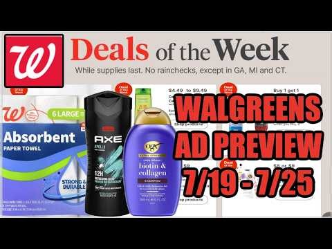WALGREENS AD PREVIEW (7/19 - 7/25) Easy Freebie!