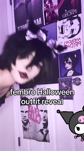 my actual costume hasn’t come in yet, so this is reveal 1 of 2 :> #fembro #darkaesthetic #kuromicosplay #kuromi #cosplay