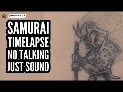 Warrior Tattoo Time Lapse | Detailed Black & Grey Process