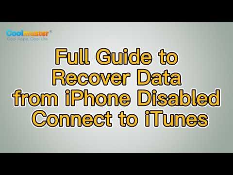 How to Recover Data from iPhone Disabled Connect to iTunes? [Solved]