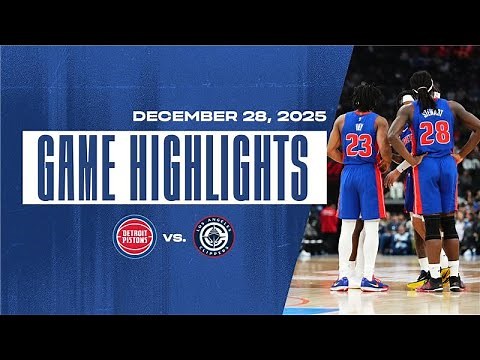 Late Push Falls Short vs. Clippers | Game Highlights Detroit Pistons vs L.A. Clippers | 12.28.25