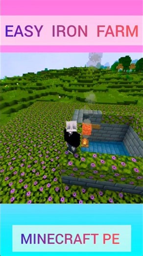 Best and Easy IRON FARM in MINECRAFT PE +1.21 | 10,000 iron/ in hour #minecraft#gaming #survival