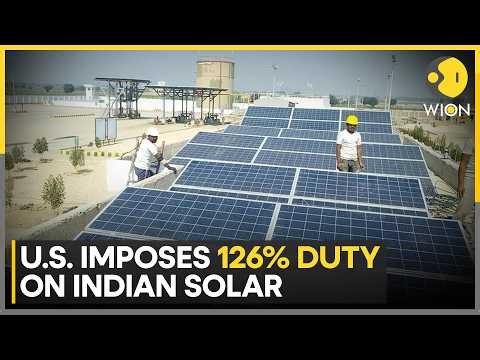 Indian Solar Panels & Related Products Attract Duties in US | WION NEWS
