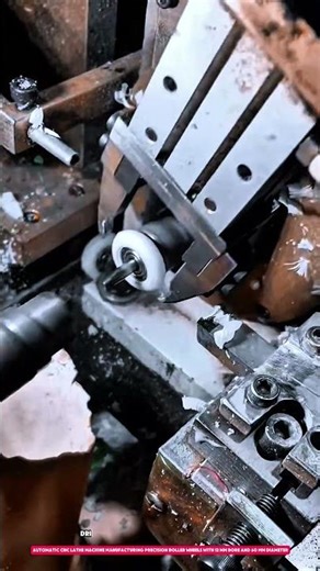 automatic cnc lathe machine manufacturing precision roller wheels with 12 mm bore and 60 mm diameter