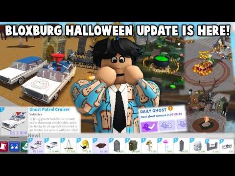 NEW BLOXBURG HALLOWEEN UPDATE IS HERE! NEW ITEMS, JOB, MINI GAMES, FIRST DAILY GHOST and MORE!