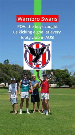 Kicking a goal at every oval in Australia DAY 31! Warnbro Swans #afl #footy #perth #trottingon