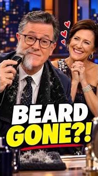 Jimmy Kimmel SHAVES Stephen Colbert's Beard LIVE—His Transformation Is HILARIOUS #shorts