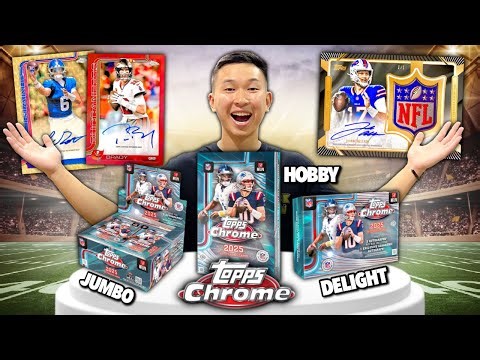 Topps Chrome Football has finally returned after 10 years ($16,000 Hobby/Jumbo/Delight Review)! 😱🔥