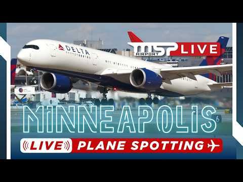 🔴 LIVE MINNEAPOLIS AIRPORT HEAVY ACTION & UP-CLOSE PLANE SPOTTING! ✈ MSP/KMSP AIRPORT ✈ 10/29/26