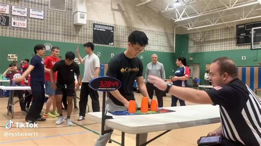 From East Coast Winter Classic in Quakertown, PA. Competitors compete in the Timed 3-6-3 Relay. World record time for this event is 12.234 seconds! Thank you mikemccoy11 for sharing! #sportstacking #cupstacking #speedstacks #competition | Speed Stacks Inc