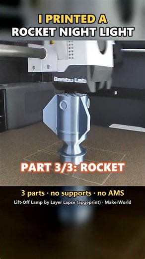 I 3D Printed a Rocket Night Light 🚀