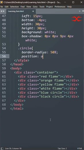 How to Create a Realistic Fire Animation with HTML & CSS 🛠️🔥 #androidtips