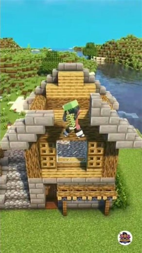 Ultimate Minecraft Starter House 🔥 | Easy + Aesthetic Survival Base#minecraftbuilds #minecraftshorts