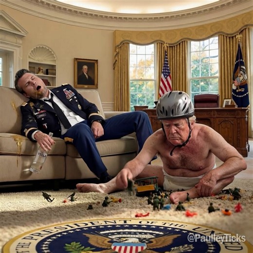 RT @PaulleyTicks: BREAKING: live look at President Trump and his Secretary of War Pete Hegseth, planning out the military genocide of the e…