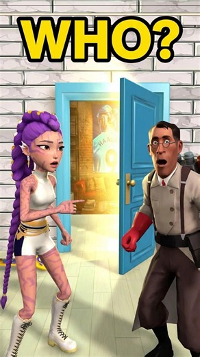 Mystery Behind the Door 🚪 Rumi, Medic & Spy #tf2 #teamfortress2 #tf2edit #ronaldo #messi #holland