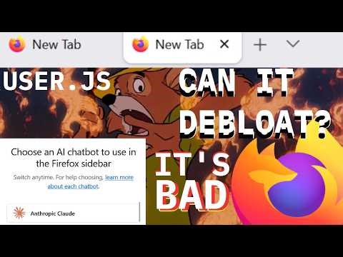 Make Firefox feel as Empty as you do on the Inside (Debloat Guide)