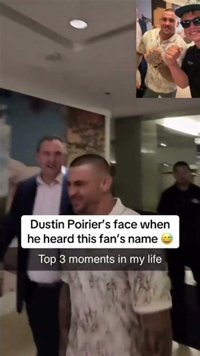 When Dustin Poirier heard the name ‘Conor’ 😭 (via johnconnormma/IG)