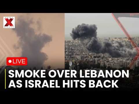 LIVE: Israeli Helicopter Fires Flares as Smoke Rises Over Lebanon Border | NewsX World