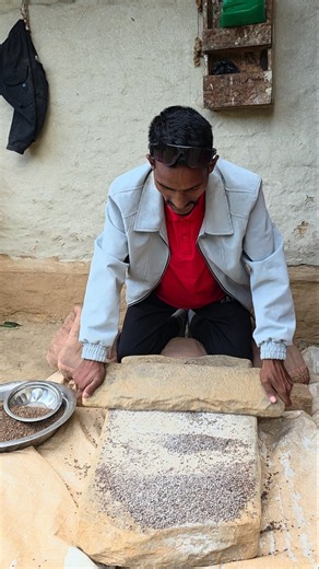 Ancient Himalayan Food Tradition | Hand Grinding Buckwheat in a Remote Nepal Village Life #tradition
