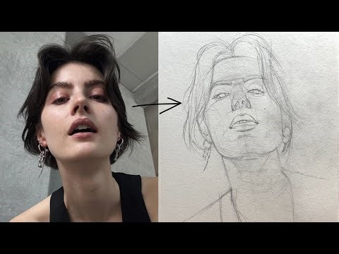 How to draw a portrait using loomis method 