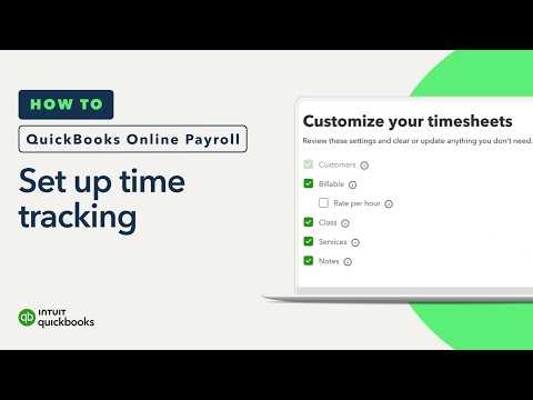 How to set up time tracking in QuickBooks Online Payroll
