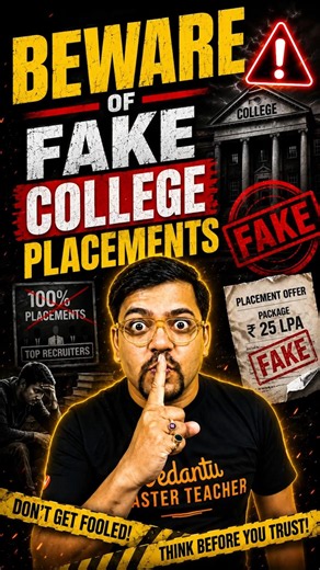 Beware of Fake Placements | JEE 2026 #jee #jeemains #jeeexam #jee2026 #jee2027