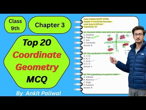 📘 Class 9 Maths NCERT CBSE | Chapter 3 – Coordinate Geometry (MCQ) | By Ankit Paliwal