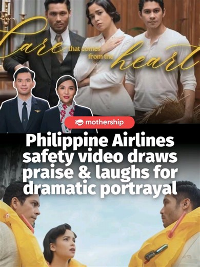 Serving tea... literally ☕️ The safety video, published on YouTube by Philippine Airlines on Dec. 31, has received praise for paying homage to the Filipino culture of teleserye. Teleserye refers to melodramatic television series in the Philippines. The video takes a “creative way of showcasing not only the beauty of the Philippines but also Filipino pop culture and its unique sense of humour,” one commenter wrote. “The tear activating the life vest light sold it for me,” another wrote. #fyp #new