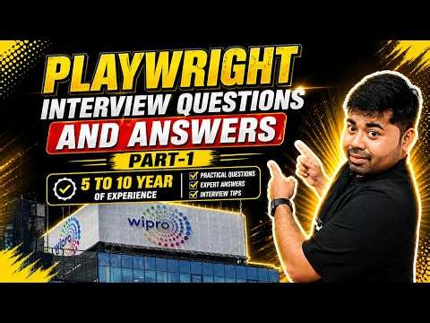 Wipro Playwright Interview Questions and Answers | Automation Testing Part 1
