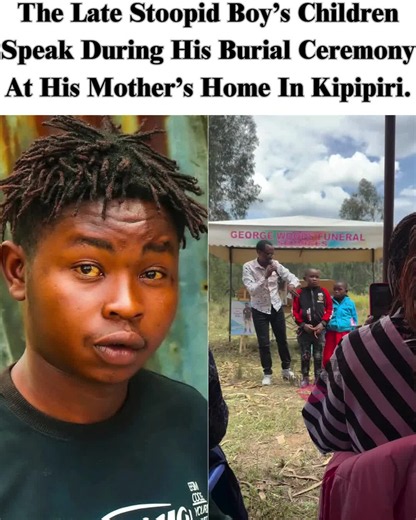 The Late Stoopid Boy’s Children Speak During His Burial Ceremony At His Mother’s Home In Kipipiri.