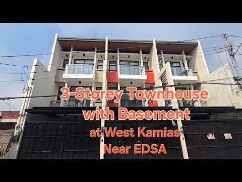 3-Storey Townhouse Unit with BasementLocated at West Kamias Quezon City Near EDSA, Timog, T. Morato