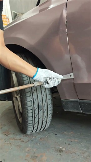 Car Fender And Door Gap Fix With Special Tool - No Painting Needed! #shorts #carrepair #dent