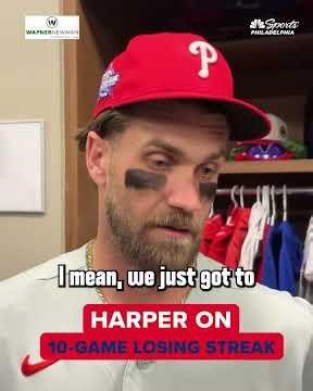 Bryce Harper running out of things to say after Phillies 10th straight loss