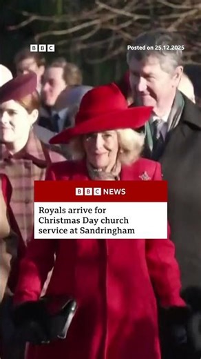 Royals arrive for Christmas Day church service at Sandringham. #RoyalFamily #BBCNews
