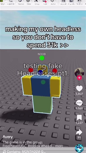 Creating a Budget Headless Character in Roblox