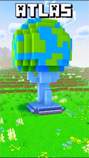 Minecraft Atlas Statue 🌍 | Holding the World #shorts #Minecraft #YesCutiePie #ytshorts