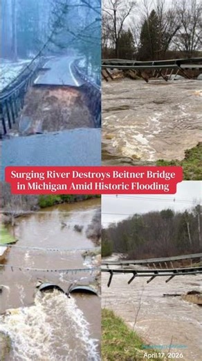 # 425 News - Bridge Collapse in Michigan After Massive Flood 😳🌊 #news