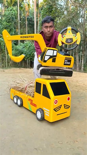 Big Excavator Vs Big Tata Truck Lorri | Rc Dumper truck | komatsu excavator | #excavator