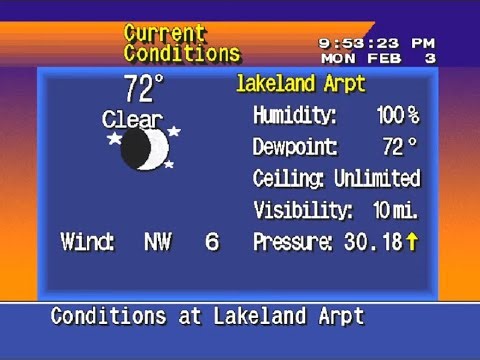 Live Weather Information - Annual Sun n Fun 2026 at Lakeland, FL on the WeatherSTAR 4000