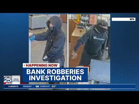 Suspects still at large after back‑to‑back gunpoint bank robberies in Boston leave customers shaken
