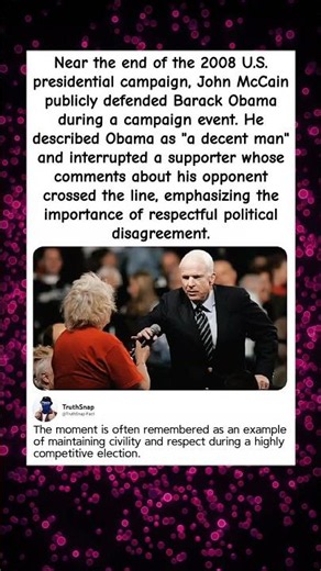 John McCain defended respect over political division