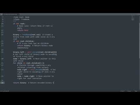 Leetcode 431. Encode N-ary Tree to Binary Tree in Python | Python Leetcode | Python Coding Tutorial