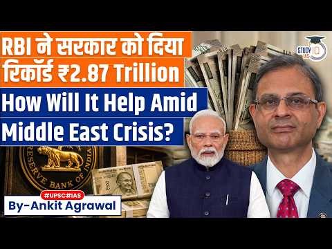 RBI declares record Rs 2.87 lakh crore dividend to govt | Ankit Agrawal Study IQ