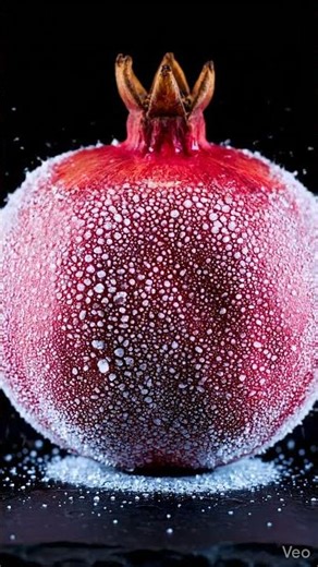 Freezing a Pomegranate in Real Time ❄️ | Hundreds of Frozen Garnets Inside | ASMR Freeze Part 7