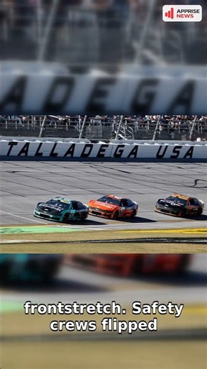NASCAR race at Talladega stopped after Joey Logano's car goes airborne in scary 15-car wreck