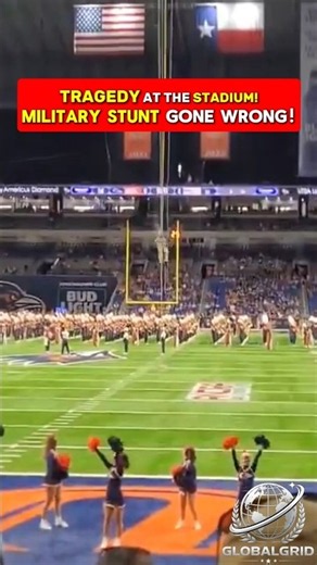 Fatal Military Rappelling Tragedy at Stadium!!😱#short#defencenews#USAirForce#MilitaryAccident