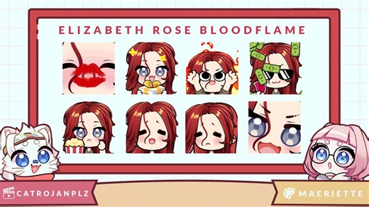 SURPRISE! 🎁✨In celebration of the final three episodes of the VRChat roleplay series “Return To Blackwell” that I’ve been part of, I commissioned these wonderful Eliza Ashvale emotes for the Twitch channel! 🕯️Thank you so very much for the hard work @maeriette & @catrojanplz ❤️❤️See you all SOON for Episode 26! 💄https://t.co/K5INrqYDts 🕰️ USA CDT = Friday 8th May = Start time is between 8pm and 9pm🕰️ UK BST = Sat 9th May = Start time is between 2am and 3am ( time depends due to if the set/t